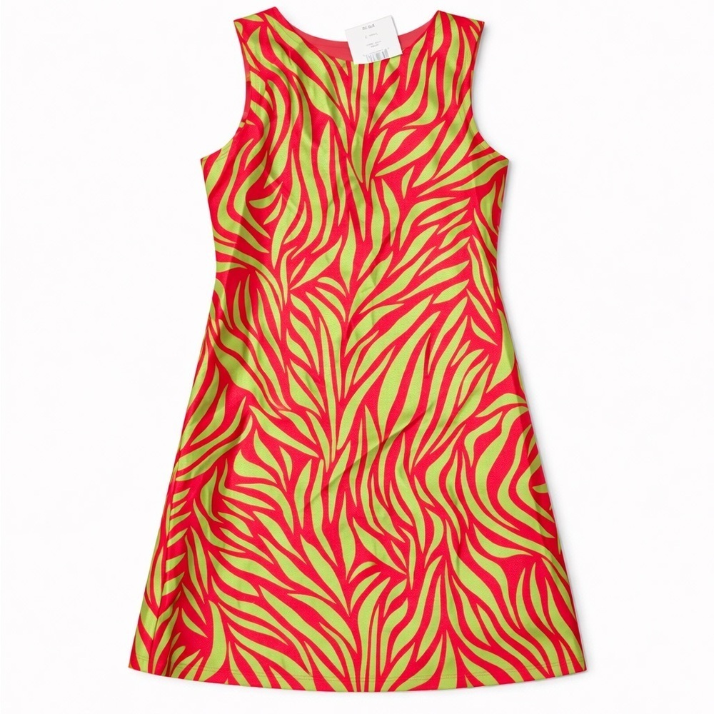 NWT Vibrant Pink And Green Kids Casual Dress - Picture 2 of 2